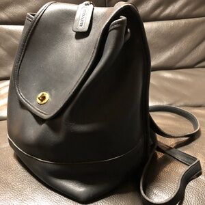 Vintage 1990’s Coach Backpack Large Size (9791) Black